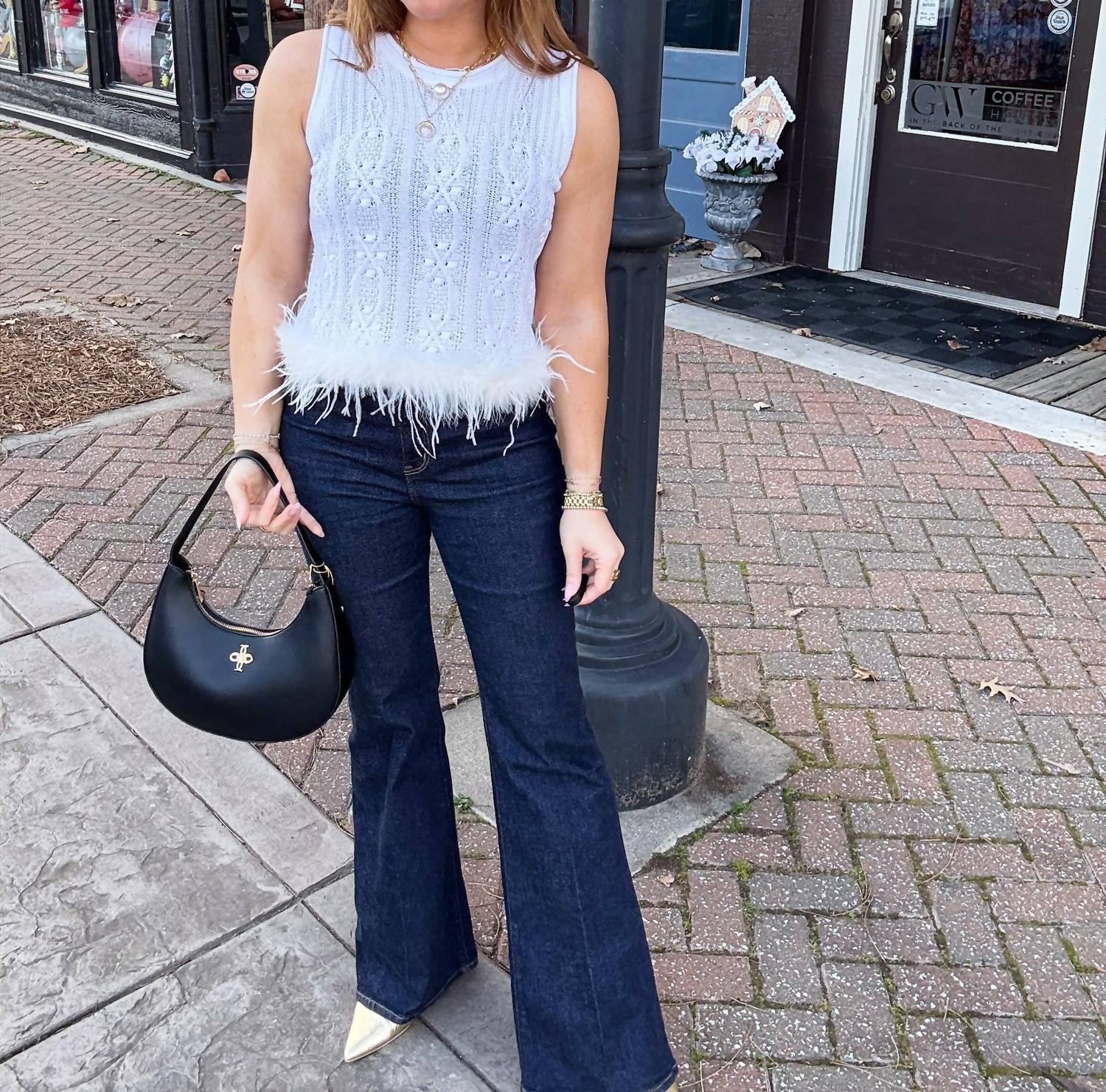 Entro - Feathered Frost Knit Tank