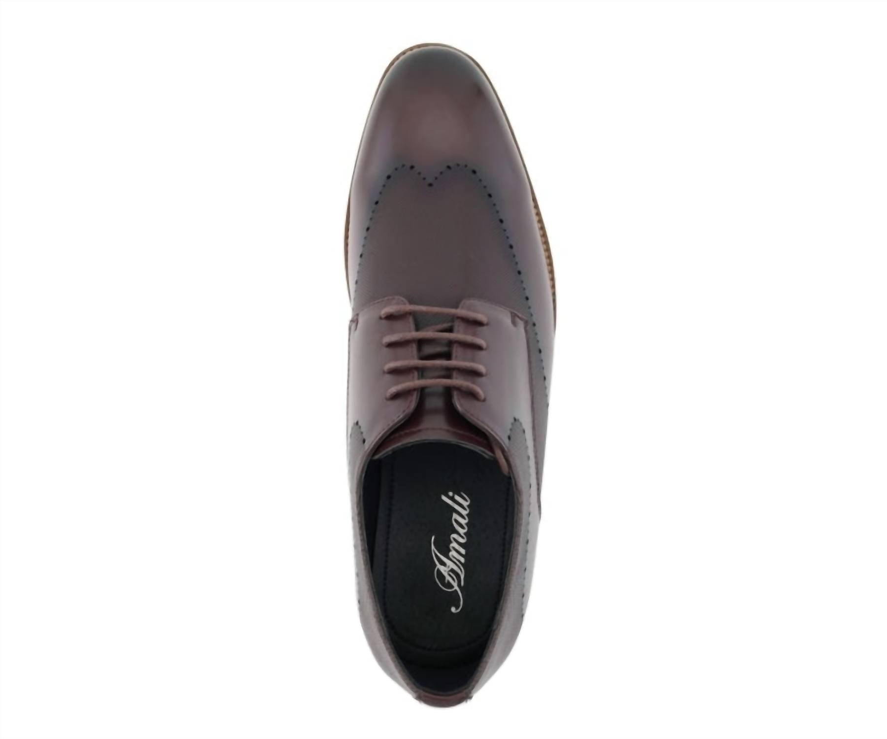 Amali Men's Luke Derby Shoes in brown - men's shoe - view 4