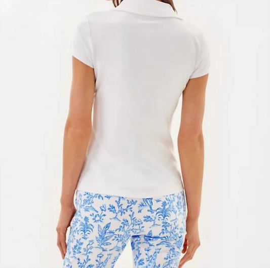 Lilly Pulitzer - Frida Scallop Long Sleeve Polo Upf 50 Top