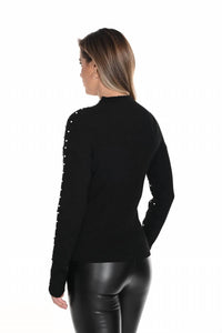 Frank Lyman - Binita Pearl And Rhinestone Embellishments Sweater