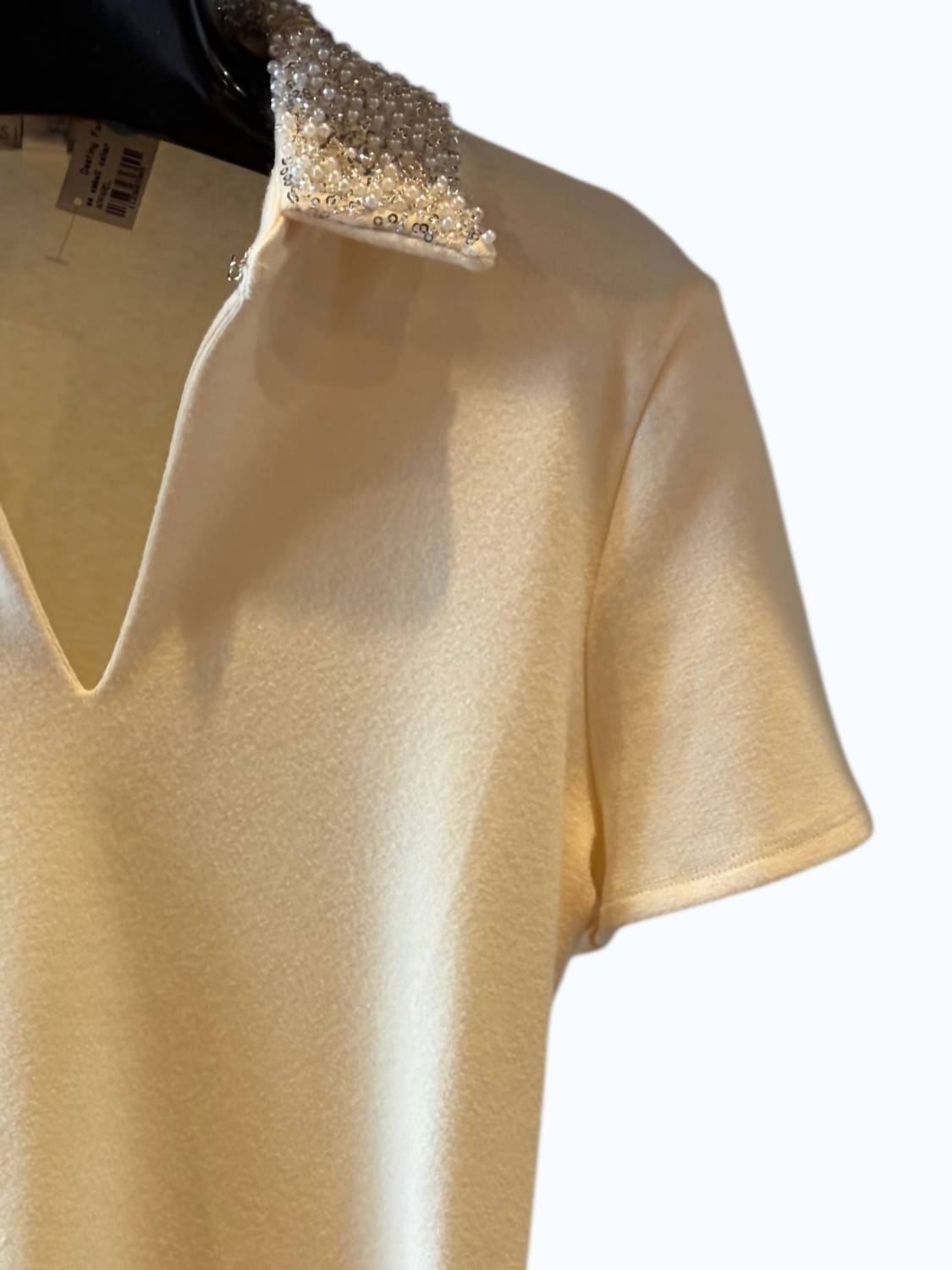 Design History - Women's Short Sleeve Embellished Collar