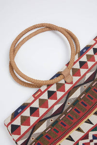 TULUM HANDLOOM LEATHER TOTE