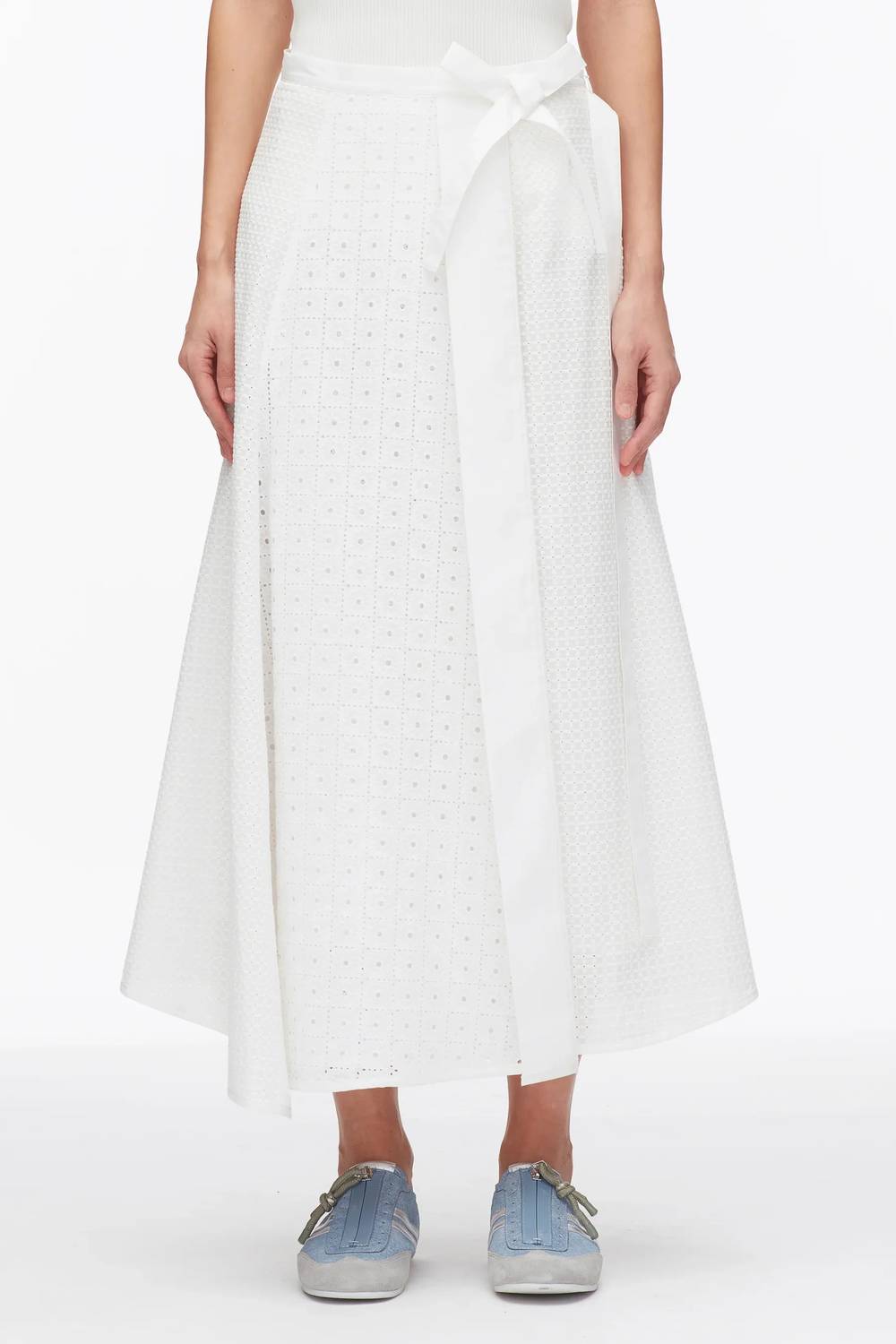 3.1 Phillip Lim - Broderie Anglaise Patchwork Midi Skirt