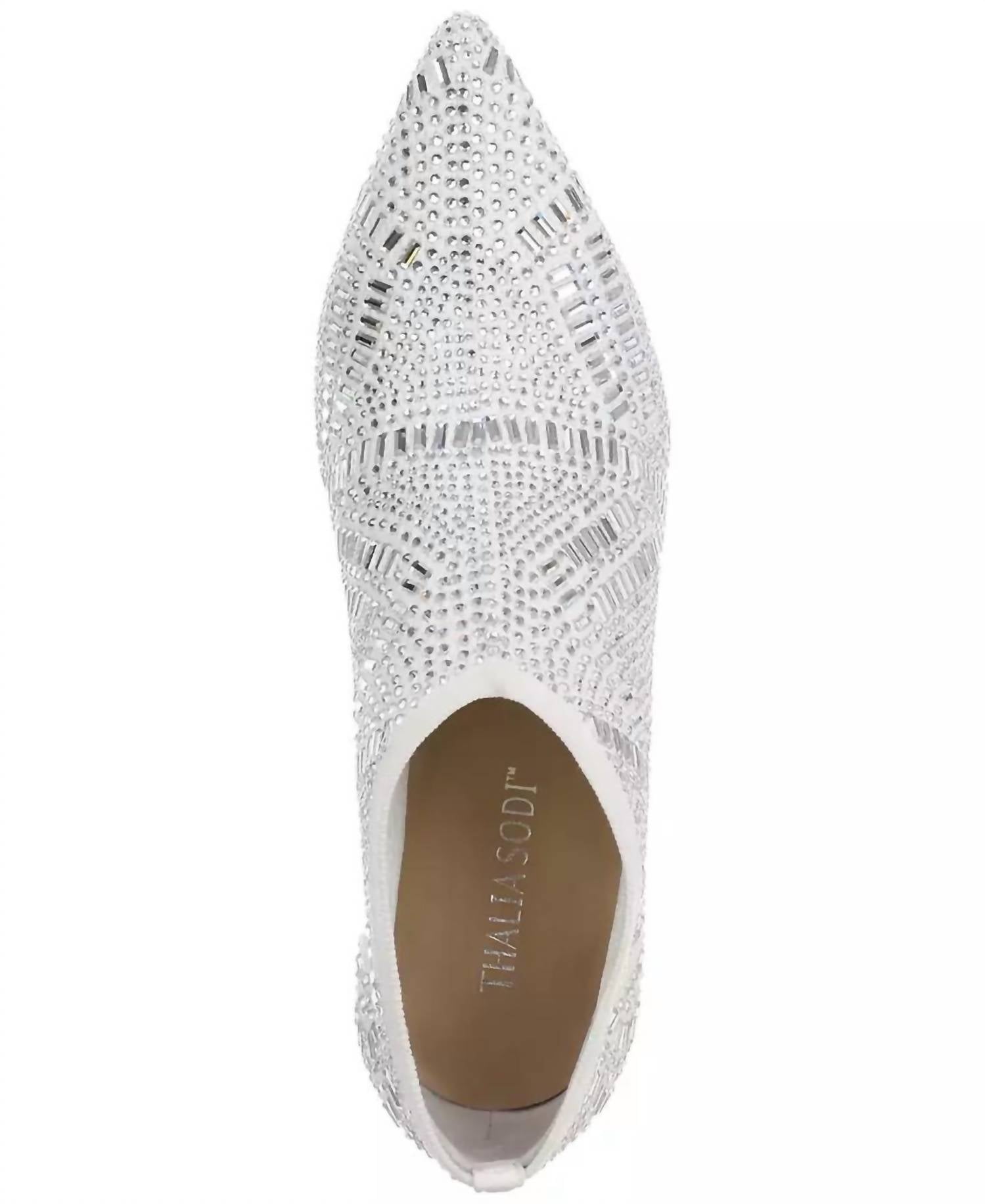 Thalia Sodi Women's Karmen Ankle Booties in white flyknit - women's shoe - view 4