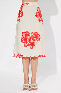 Adelyn Rae - Ashley Scallop Printed Skirt