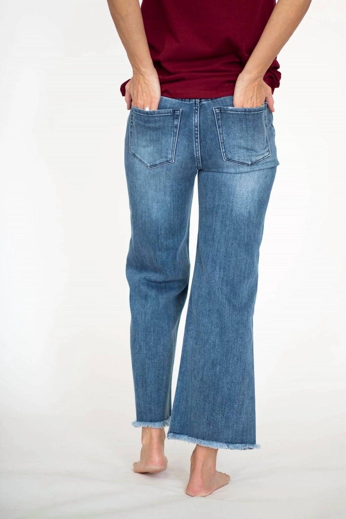 Tea N Rose - Women's Rhea High Rise Cropped Jeans