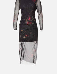 Allsaints - Nora Floral Sparkle Mesh Dress