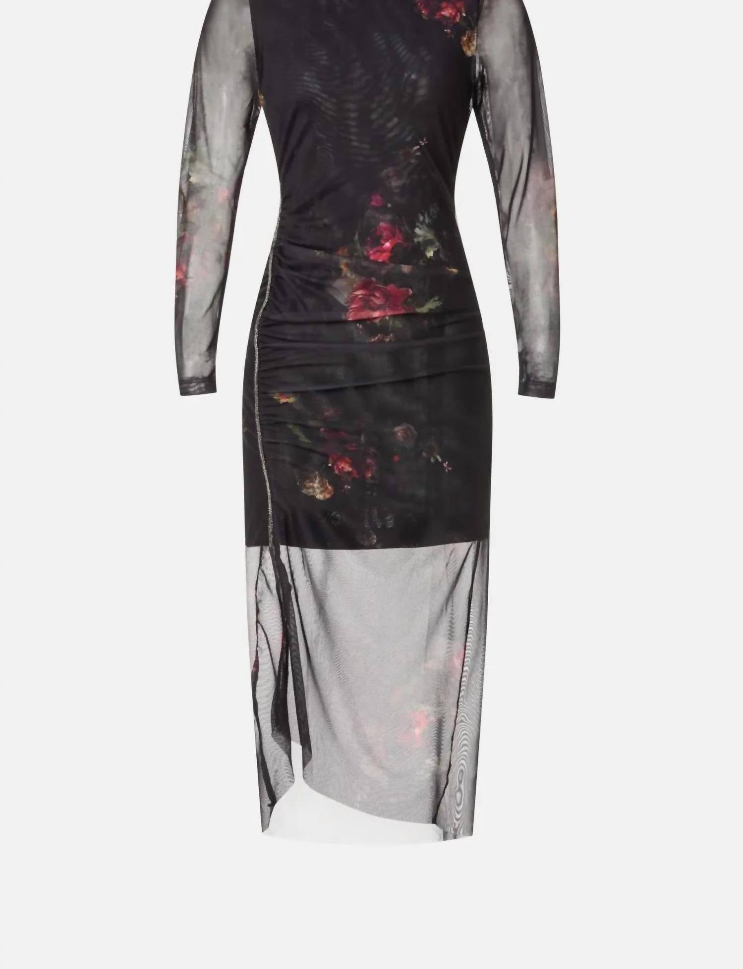 Allsaints - Nora Floral Sparkle Mesh Dress