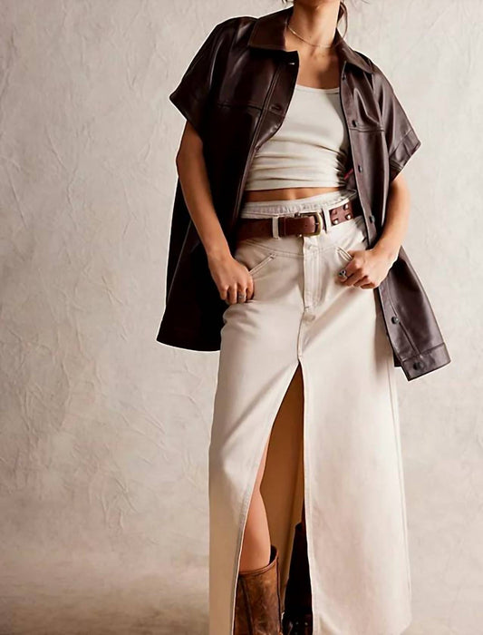 Free People - Come As You Are Denim Maxi Skirt