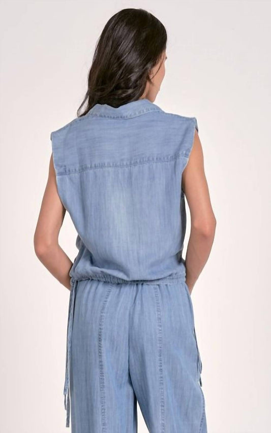 Elan - Chambray Denim Top