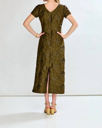 SARA CAMPBELL Barbara Tea Midi Dress in olive - women's dress - view 4