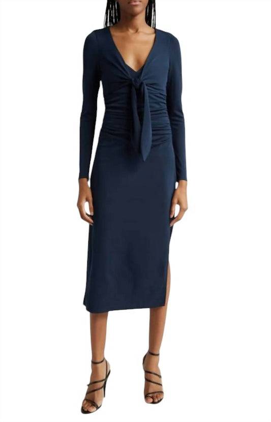 Cinq A Sept - Brenna Ruched Midi Long Sleeve Dress