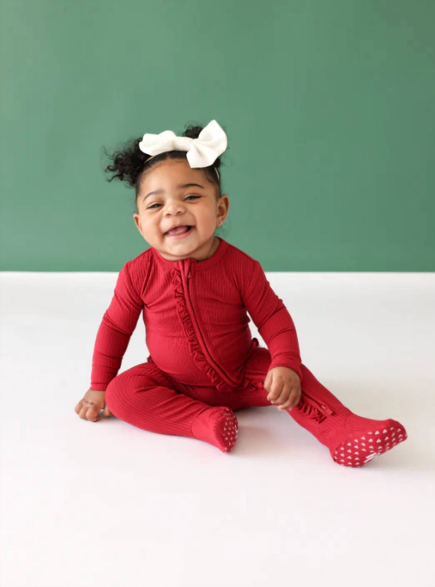 Posh Peanut - Footie Ruffled Zippered One Piece