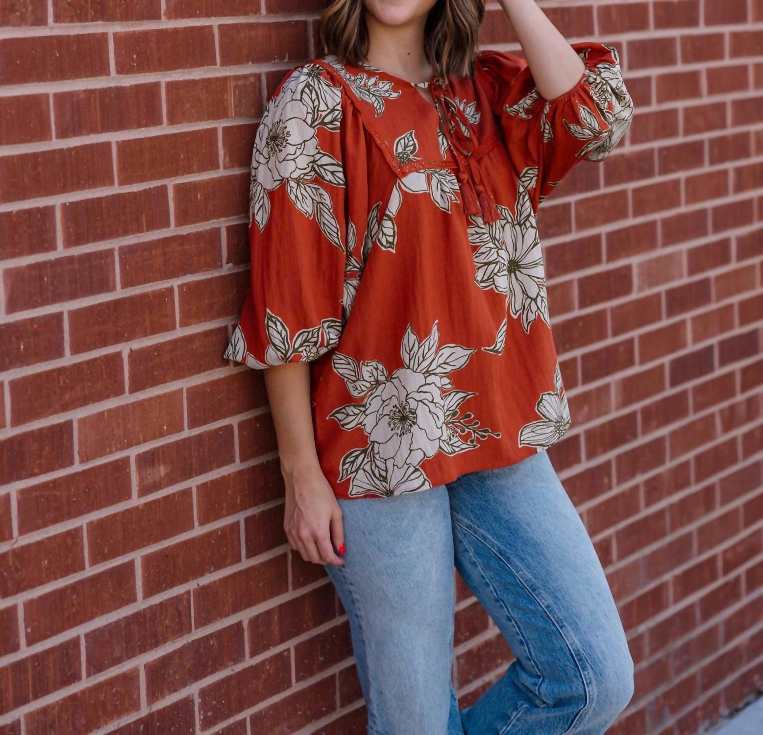 Easel - Amanda Floral Top