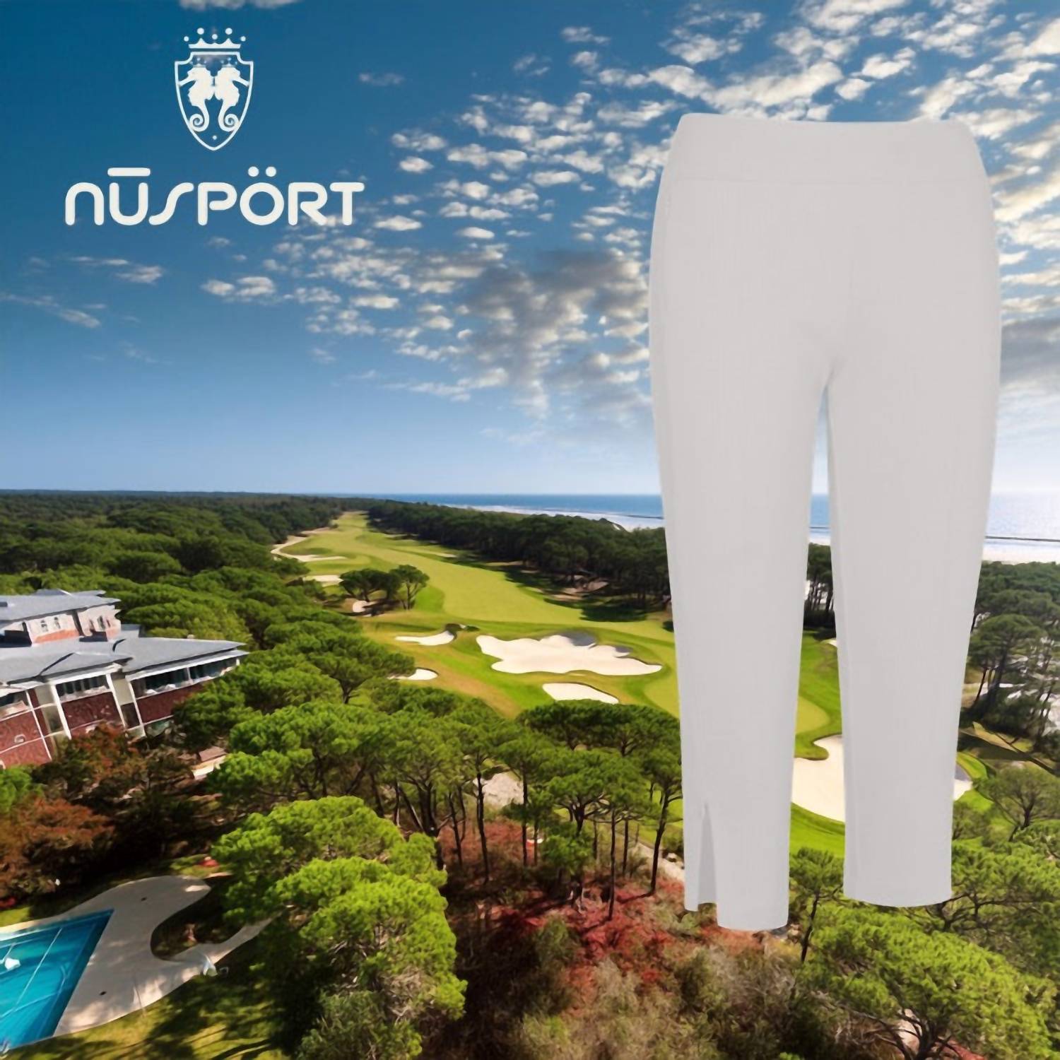 NUSPORT Women's Monterey Midi Pant in sand - women's pants - alternate view