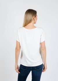 Oui J'adore Sketch Tee in cloud dancer - women's t-shirt - view 4
