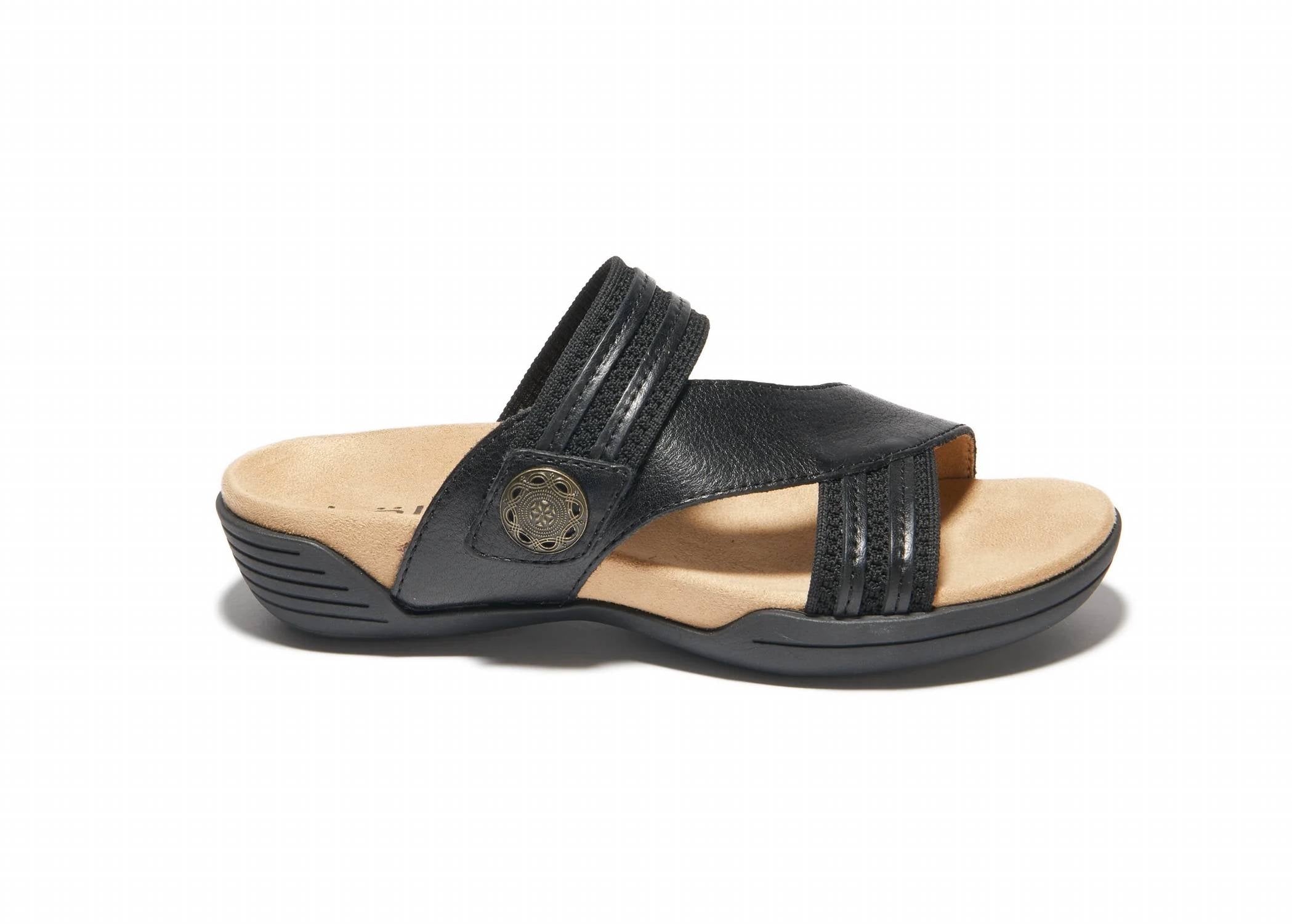 Halsa Footwear Women's Desiree Sandal in black - women's sandal