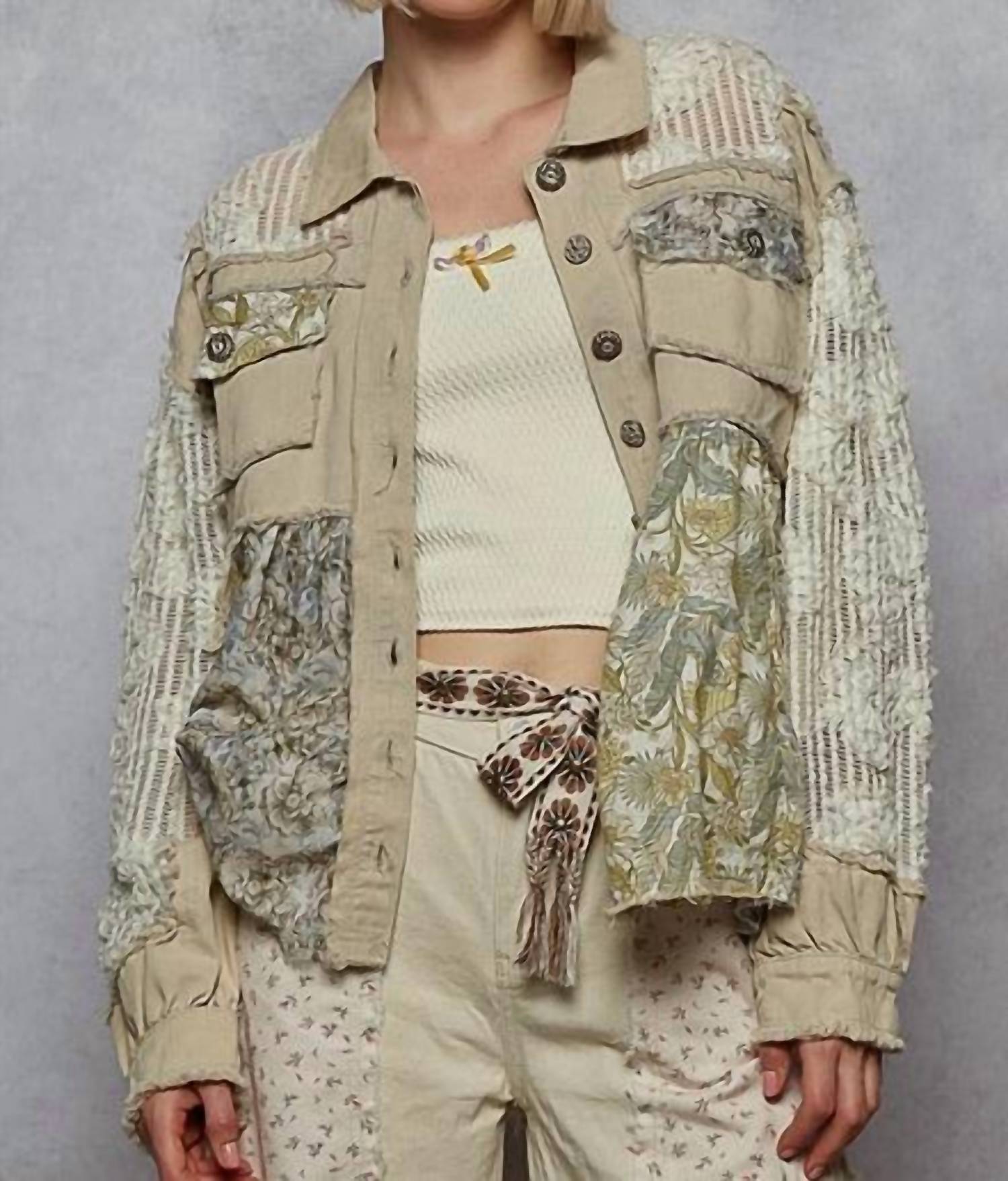 Pol - Balloon Sleeve Woven Jacket