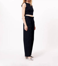 FRNCH Women's Albane Woven Pants in blue marine - women's pants - alternate view