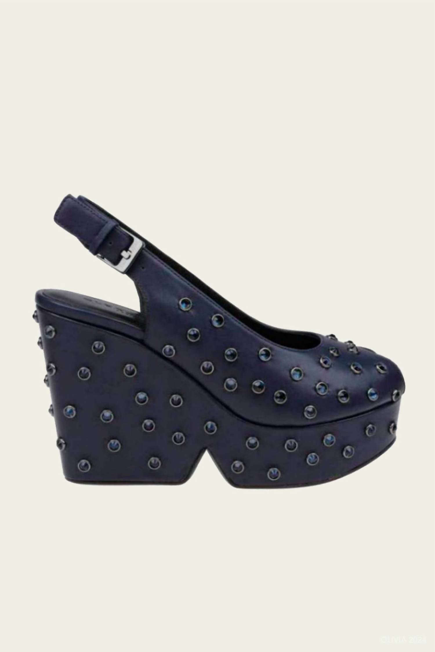 Clergerie - Davina Embellished Wedge Sandal