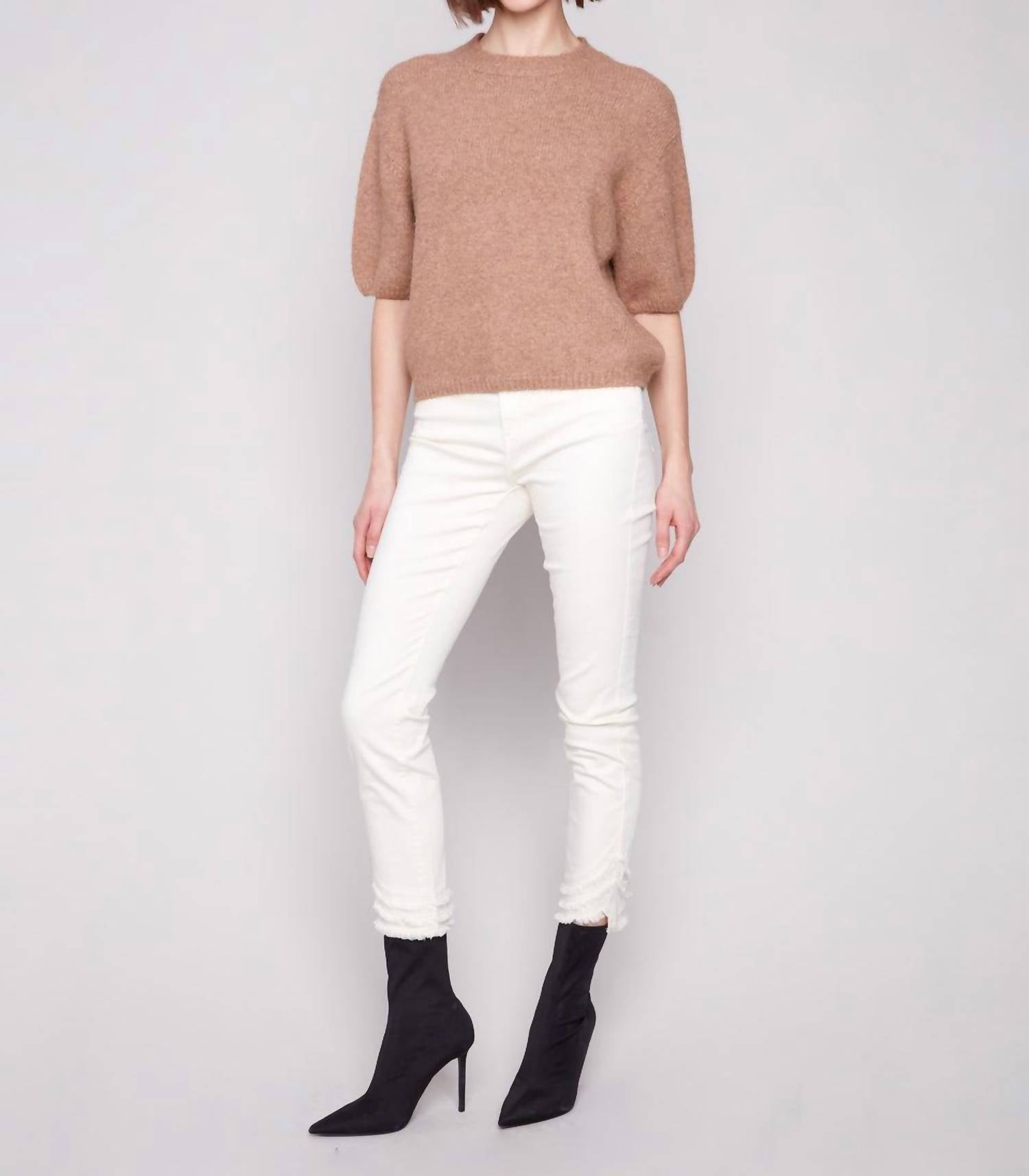 Charlie B - Balloon Elbow Sleeve Knit Sweater