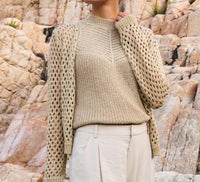 Esqualo - Cira Button Lurex Cardigan