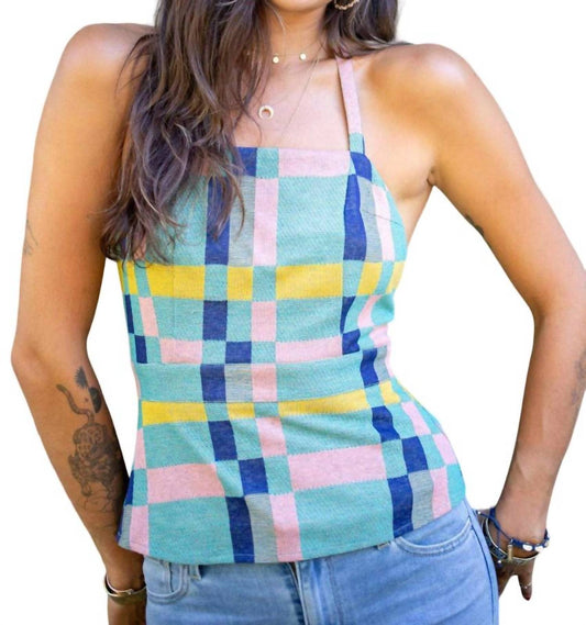 Eva Franco - Mod Plaid Halter Top