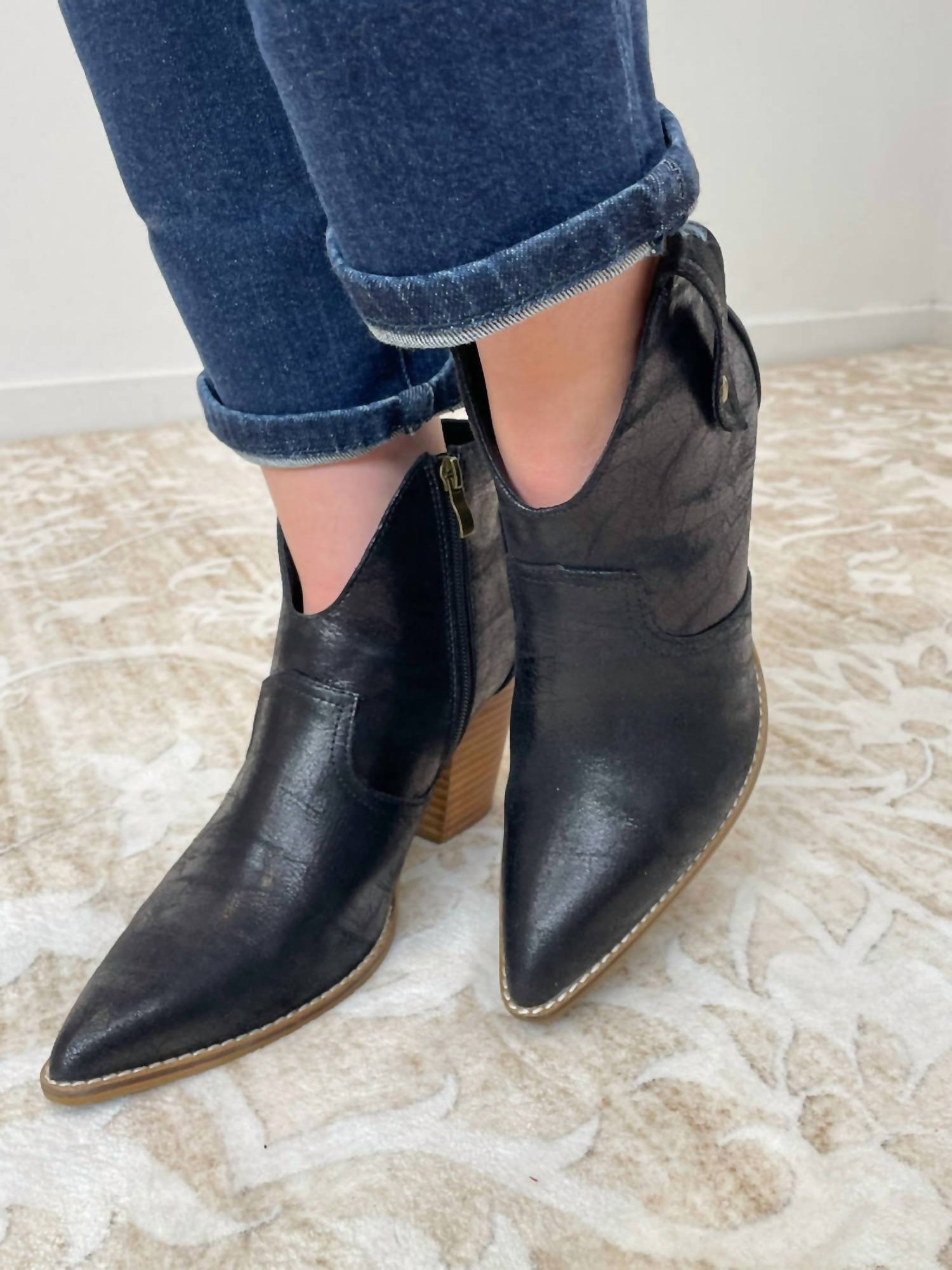 Corkys Footwear Women's Bar Hoppin Bootie Shoe in black - women's shoe