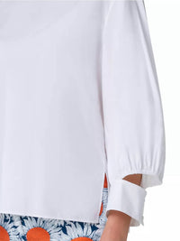 Akris Punto - Puff-Sleeve Poplin Cotton Blouse