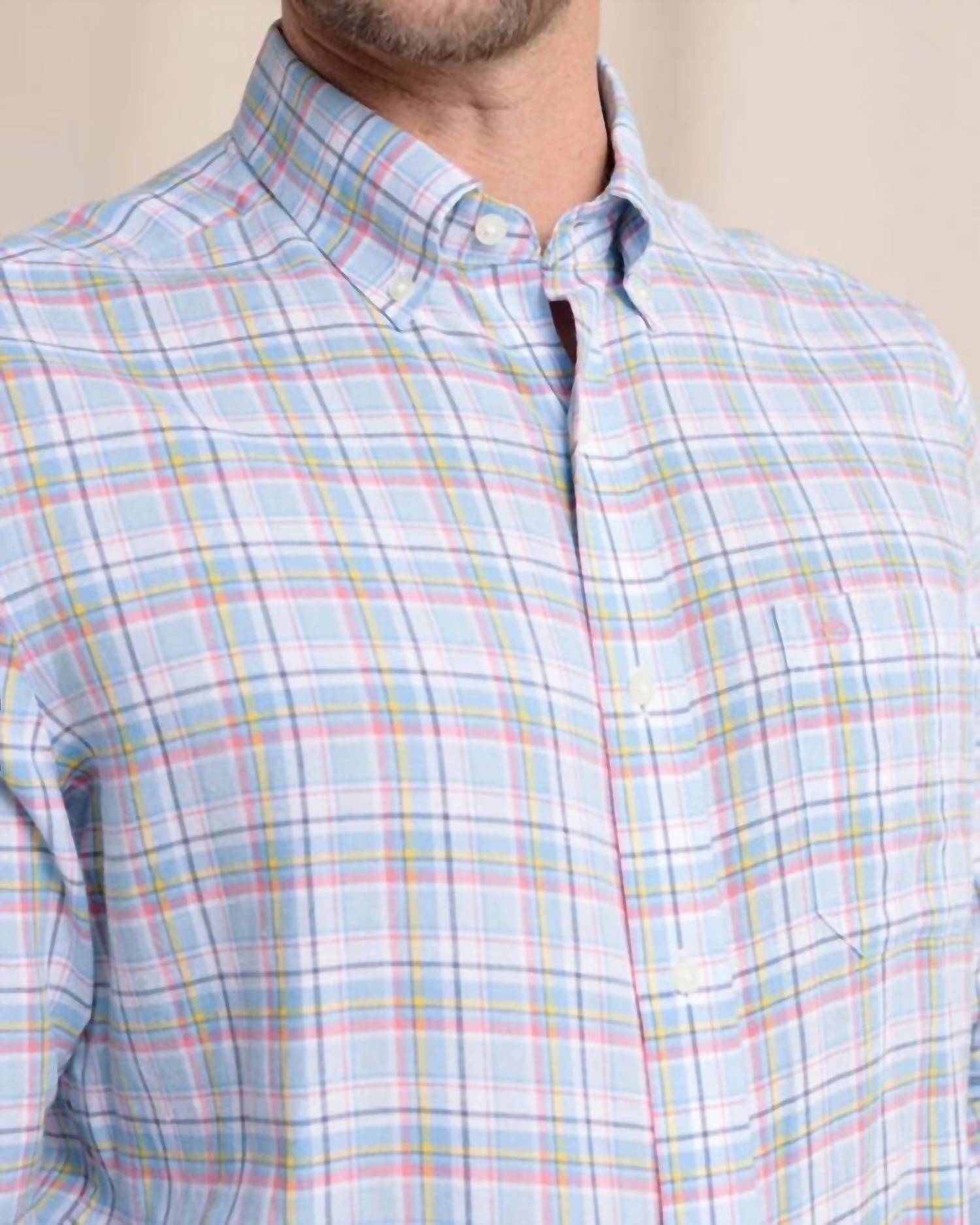 Southern Tide - Emerald Shores Plaid Headland Long Sleeve Sport Shirt