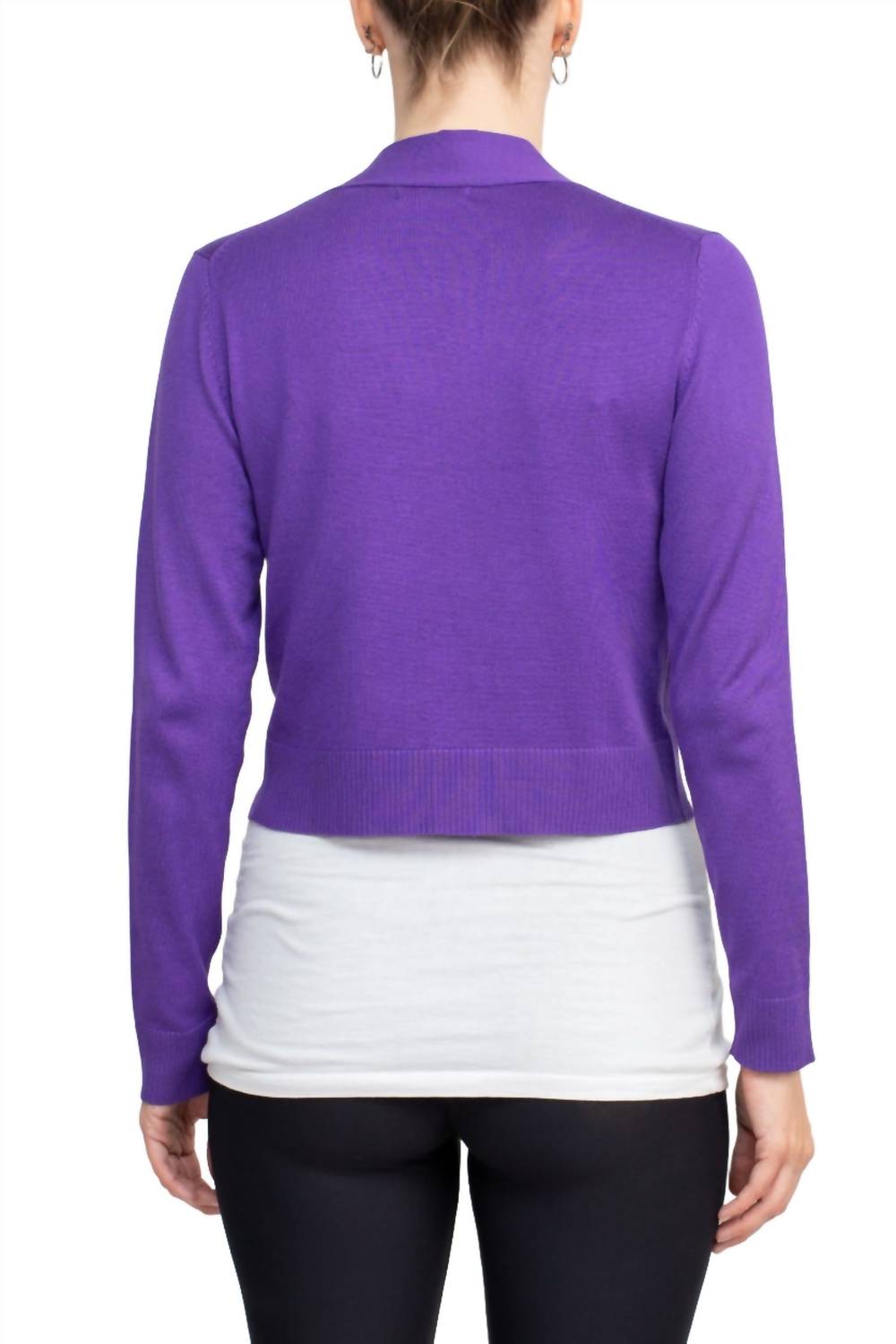 Eclectic Studio - Open Front Long Sleeve Cropped Bolero
