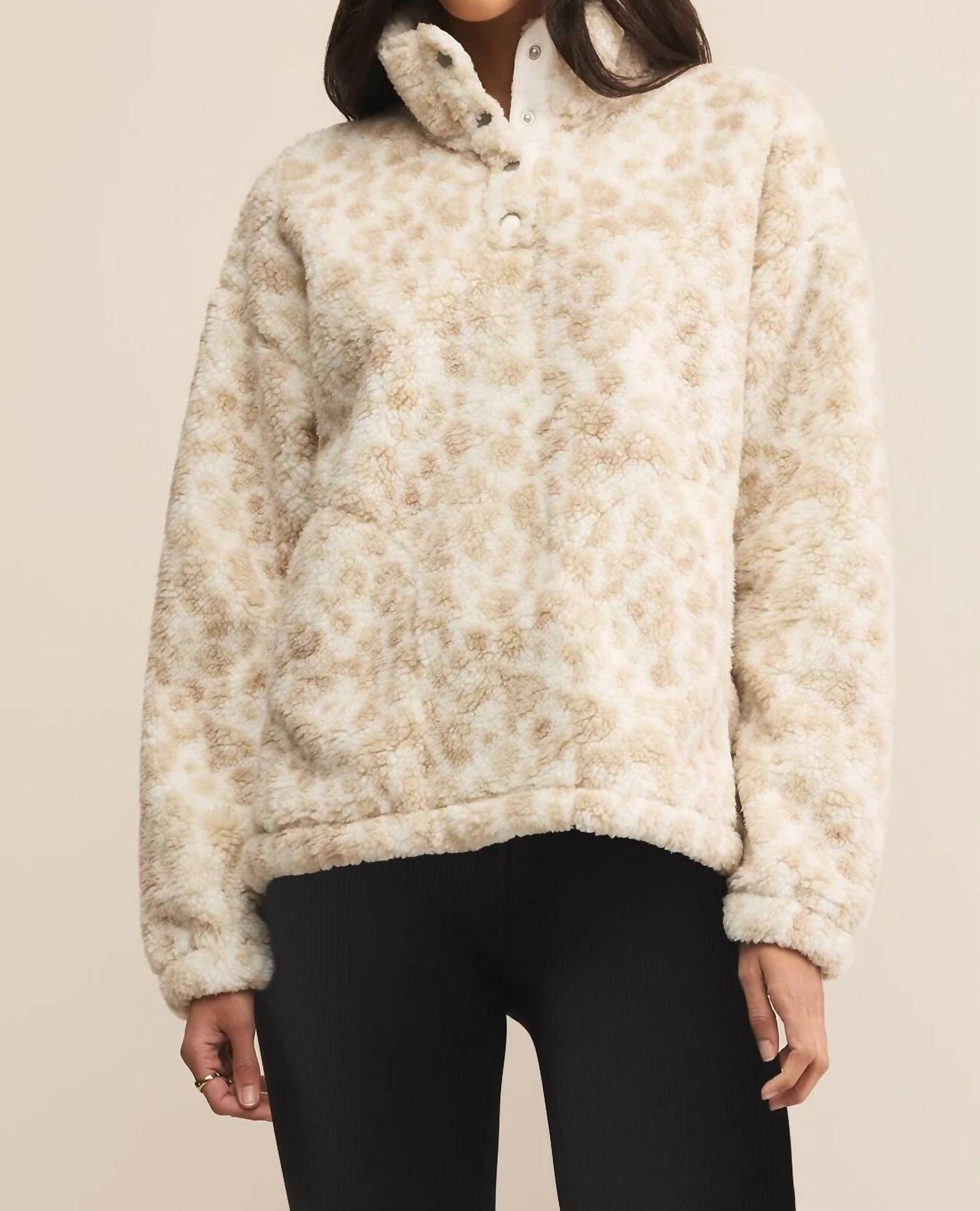 Z Supply - Brooklyn Leo Sherpa Pullover Jacket