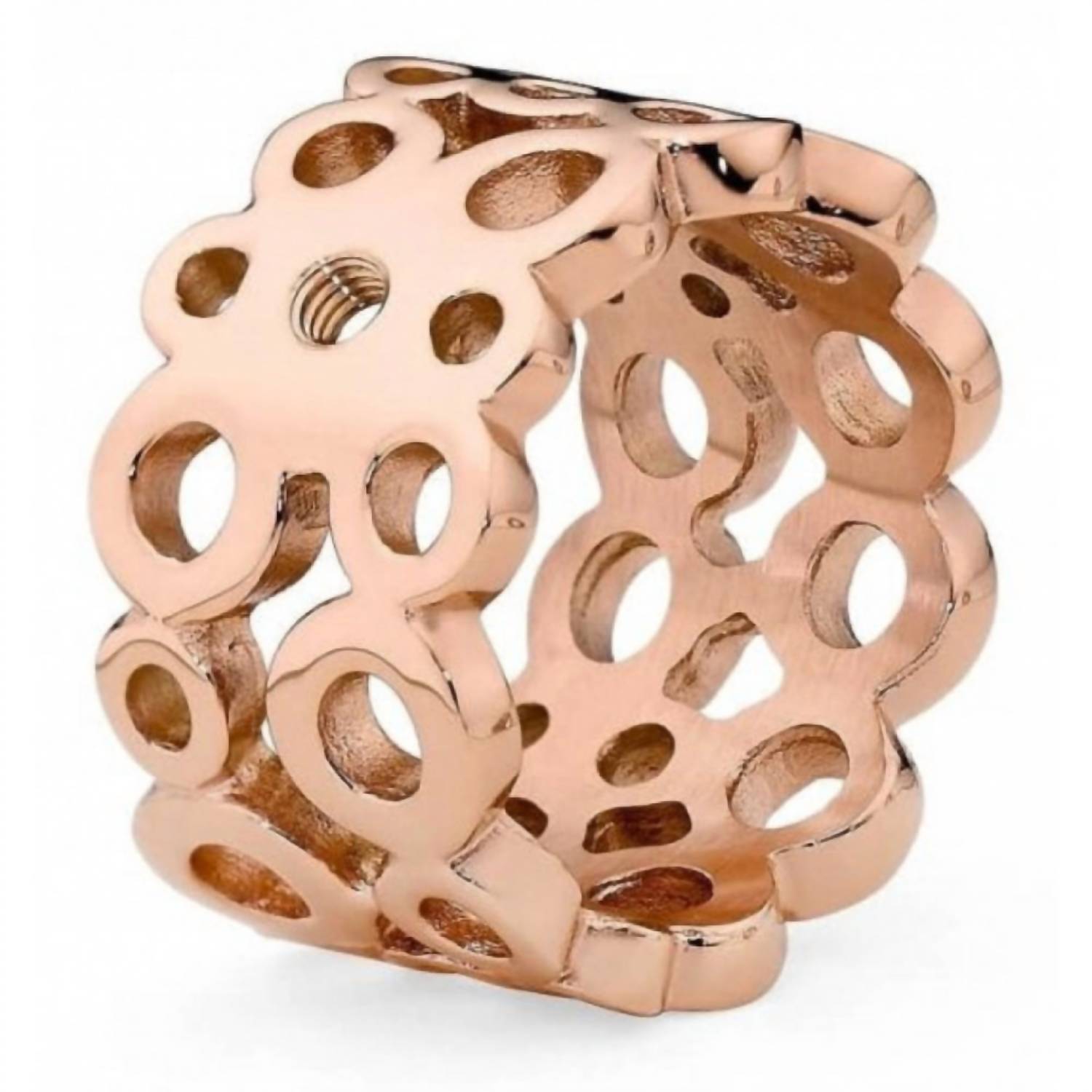Qudo Women's Basic Ancona Ring in rosegold - women's jewelry