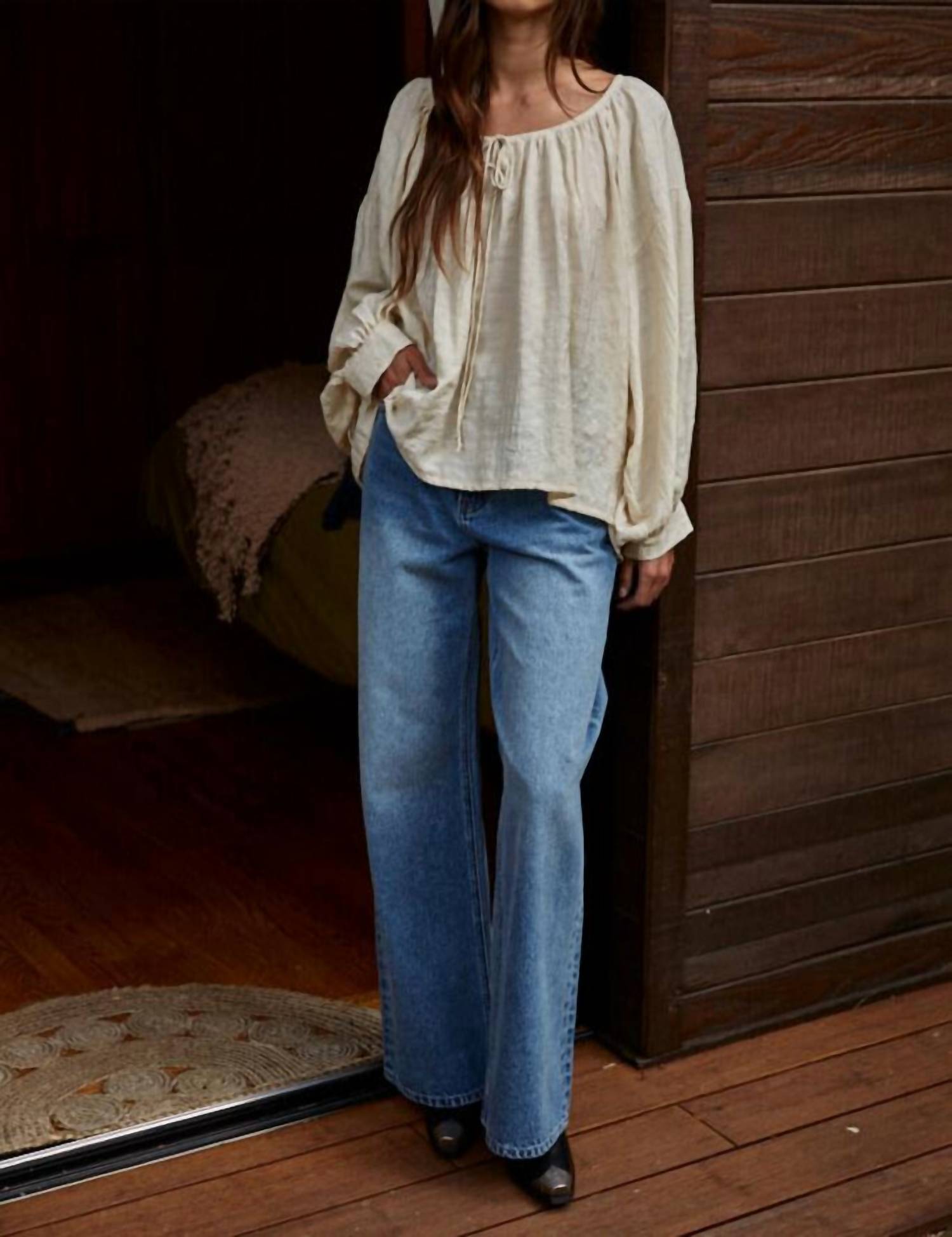 By Together - Chaucer Scoopneck Tie Top