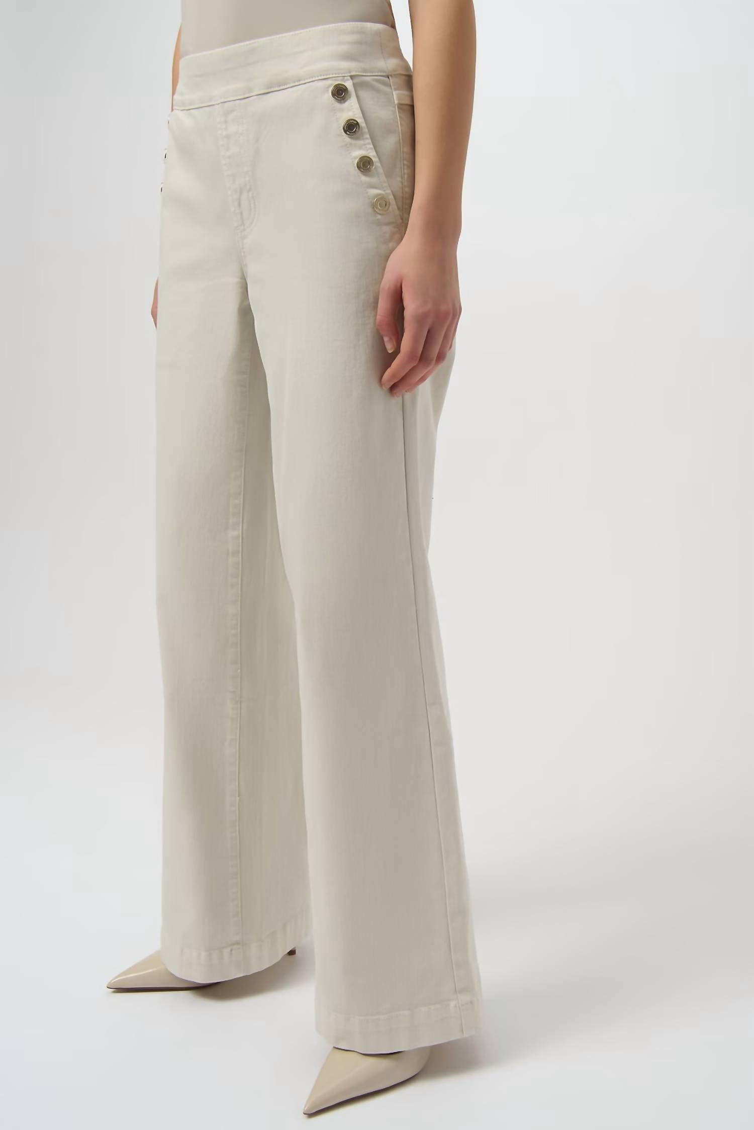 Joseph Ribkoff - Wide Leg Mid Rise Trousers
