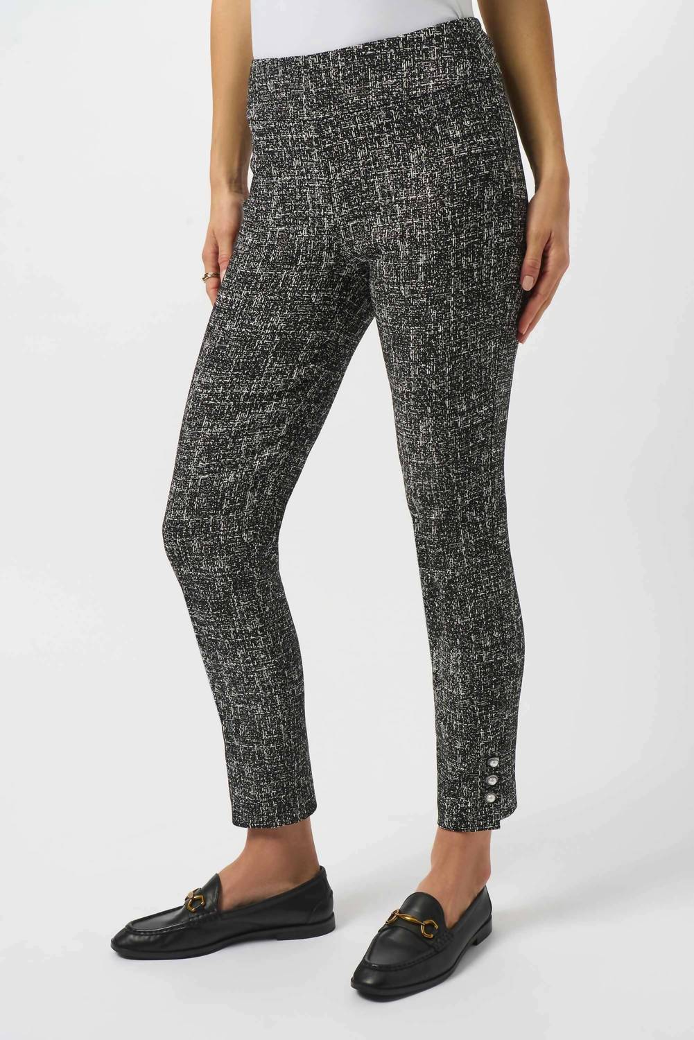 Joseph Ribkoff - Abstract Jacquard Straight Pull On Trouser