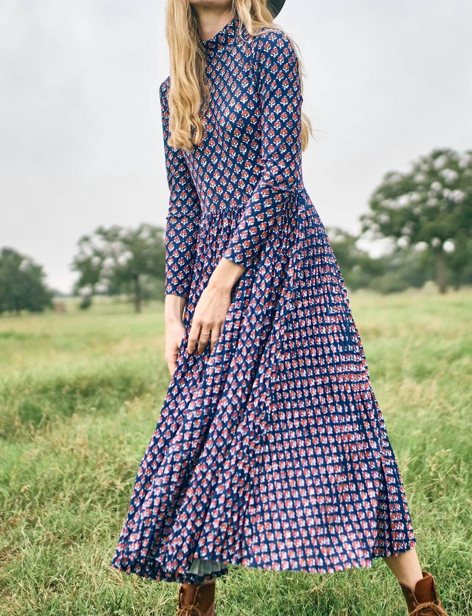 Hunter Bell - Sabine Mock Neck Midi Dress