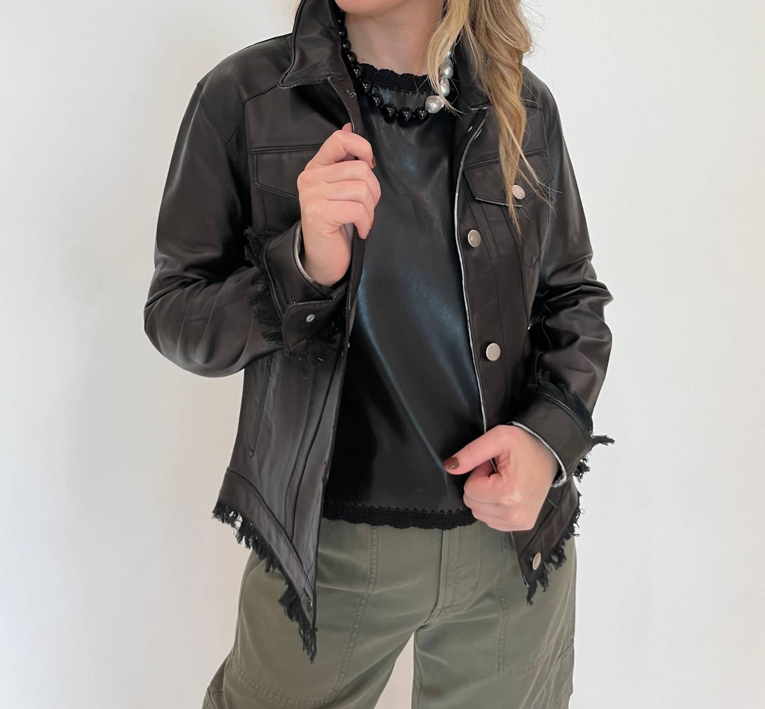 Melissa Nepton - Cece Vegan Leather Sleeveless Top