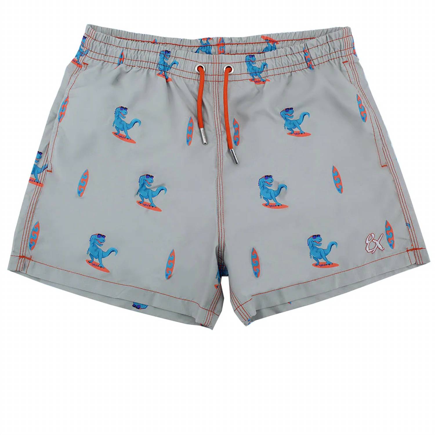 Eight X - Surfing T-rex Print Swim Trunks