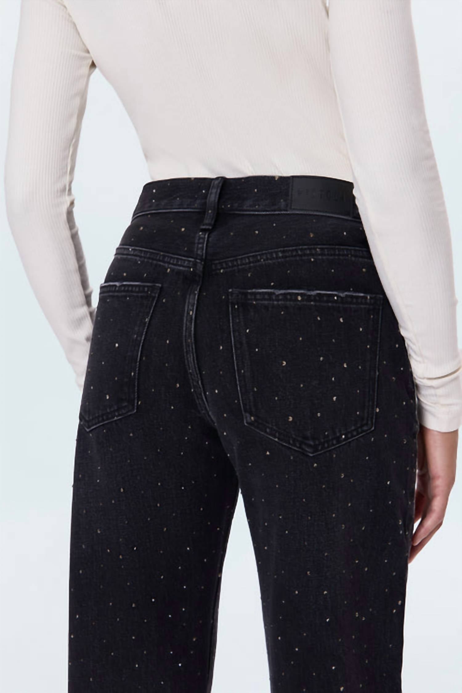 PISTOLA Lexi Mid Rise Bowed Straight Jeans in silver screen - women's jeans - view 4