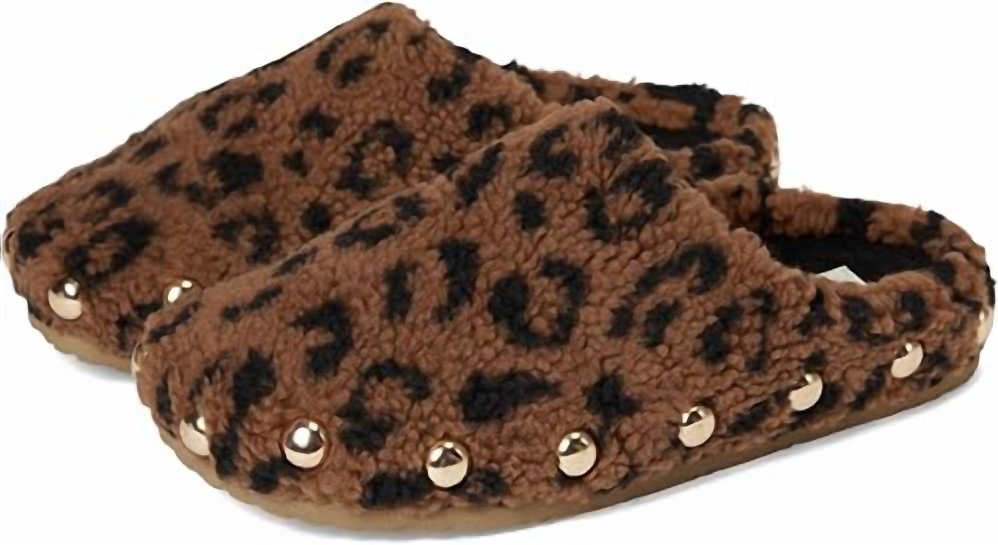 Vintage Havana - Women's Leopard Studded Slippers