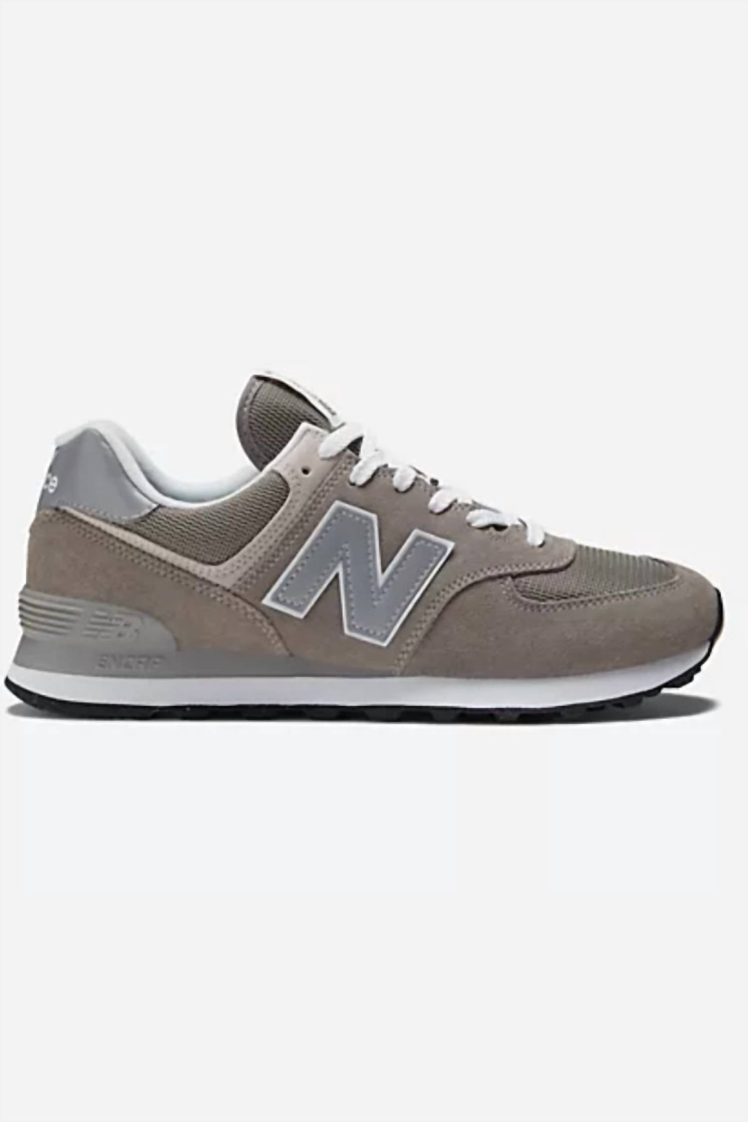 New Balance Men's 574 Core Sneakers in grey with white - men's sneaker
