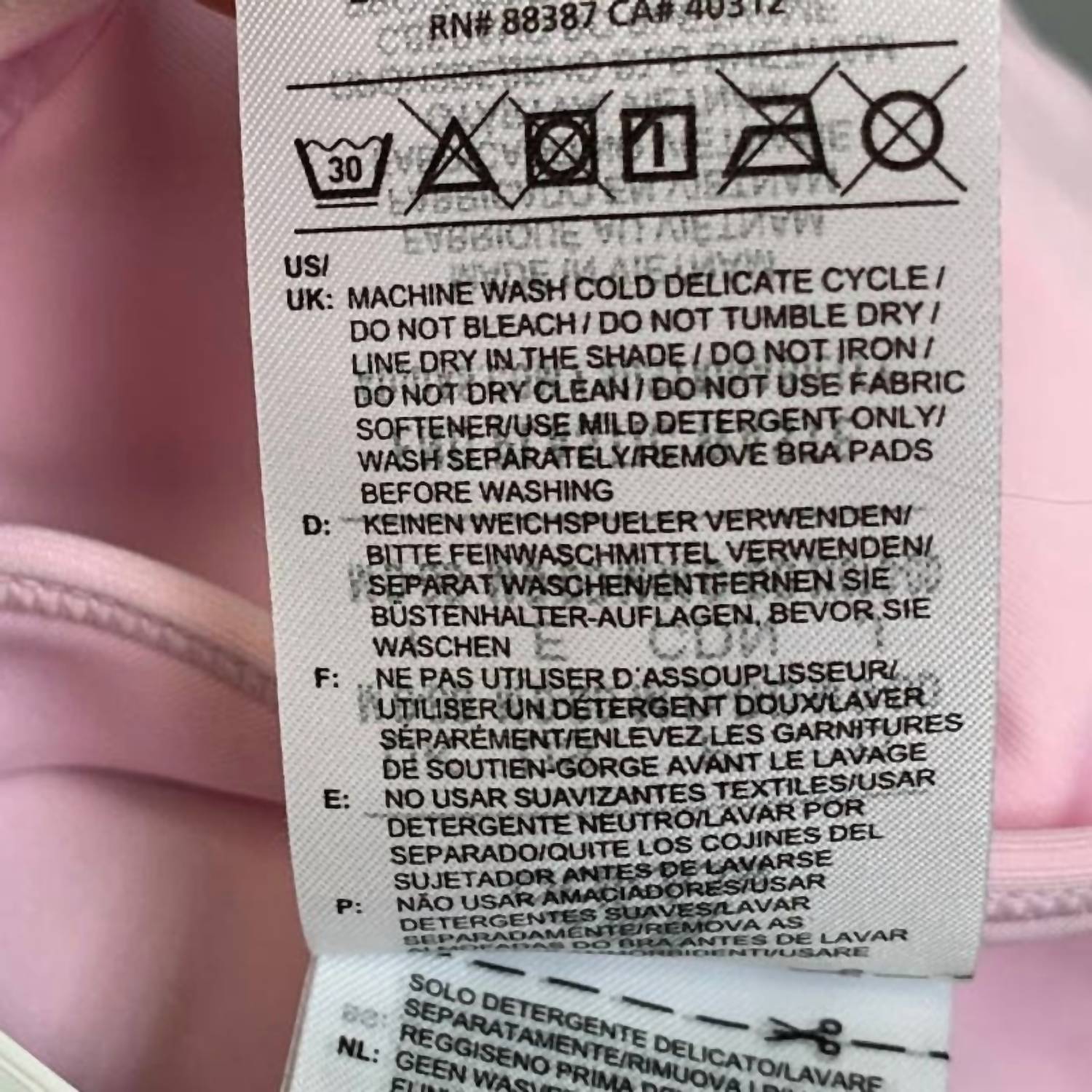 Adidas - Medium 40DD Pink Light Support Removeable Pads Training Sports Bra