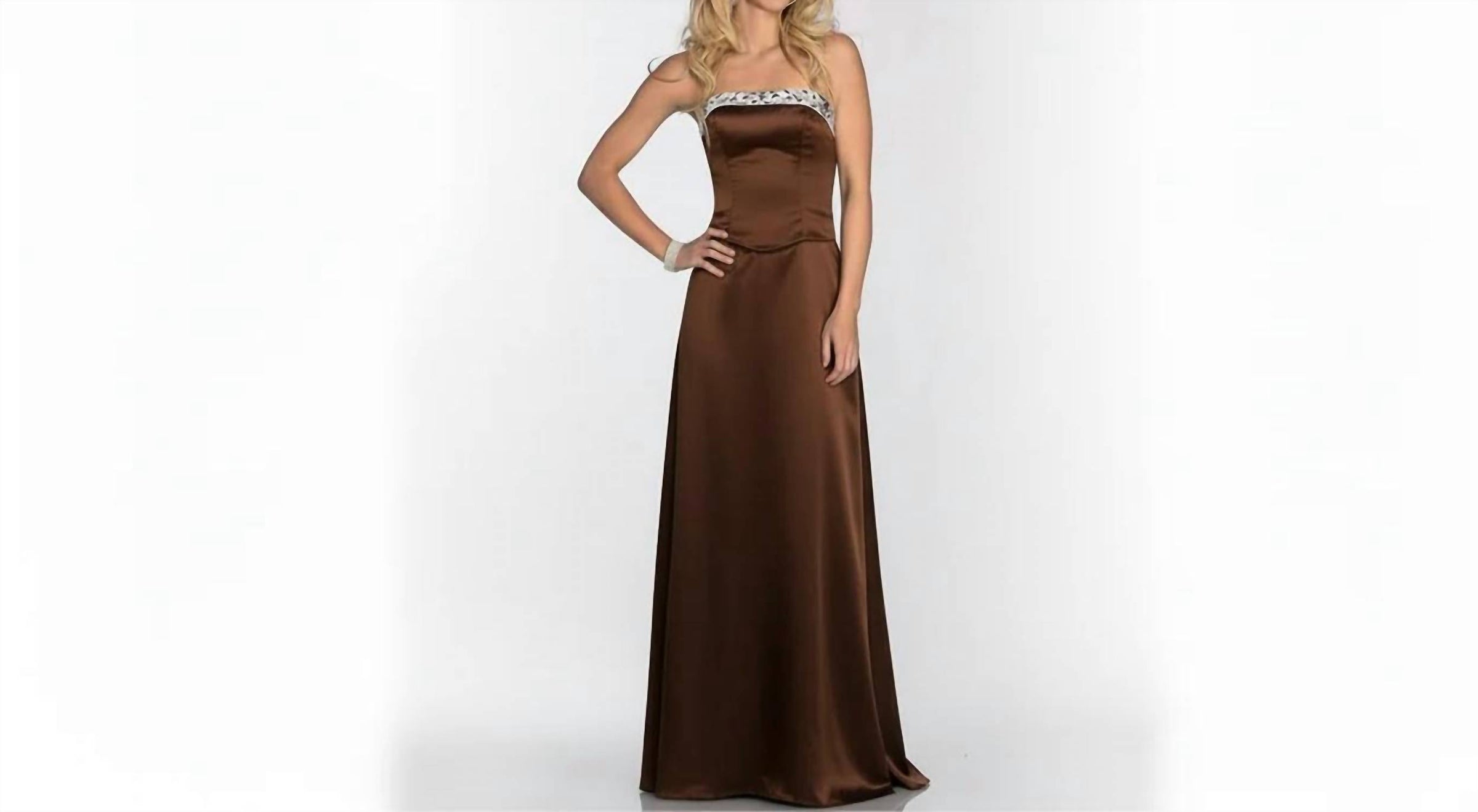 Last Dress - Gilded Simplicity Strapless Prom Gown