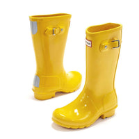 HUNTER Girls Gloss Rain Boot in yellow - kids' shoe - view 5
