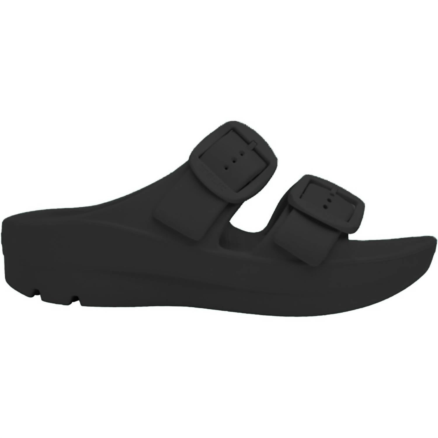 Telic Women's Boise Bliss Sandal in midnight black black buckle - women's sandal