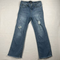 Judy Blue - Women's Distressed Relaxed Crop Flare Jeans