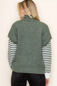 Staccato - Shaw Sage Mock Neck Top