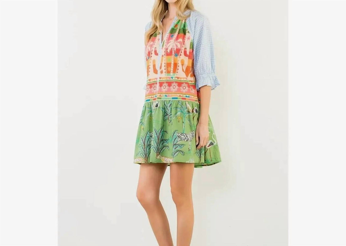 Thml - Multi Patterned V Neck Dress