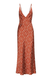 Shona Joy - ARTISTI SILK PLUNGED SLIP MIDI DRESS